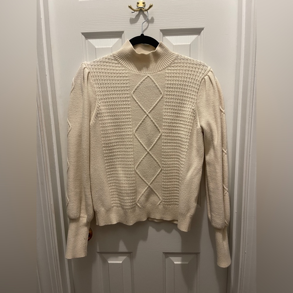 Philosophy Cream Fisherman Cable Knit Sweater